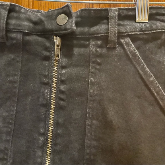 Denim Zip Utility Skirt in Black Frost - Picture 7 of 9